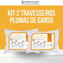 CloudPillow™ Travesseiro Premium Pluma de Ganso - Conforto de Hotel 5 Estrelas