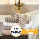 CloudSoft™ – Toalha Premium Algodão Turco | Kit 10 Banhão + 10 Rosto (BRINDE)