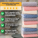 CloudSoft™ – Toalha Premium Algodão Turco | Kit 10 Banho + 10 Rosto (BRINDE)