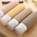 Kit 4 Frascos de Silicone Para Viagem | Anti-Vazamento