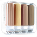 Kit 4 Frascos de Silicone Para Viagem | Anti-Vazamento